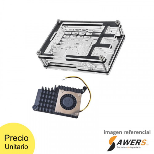 Case + Disipador con ventilador para Raspberry pi 5
