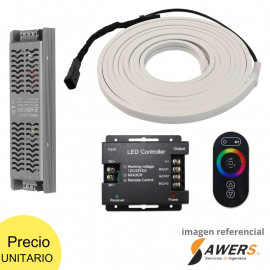 Tira led WS2812 Neon impermeable 10m+ controlador+ fuente