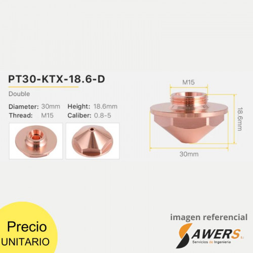Boquilla laser de fibra Rosca D31 D1.5mm