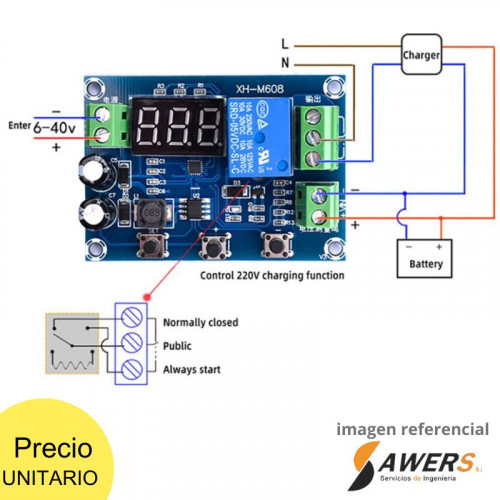 XH-M608 Modulo de Carga y Descarga para Bateria