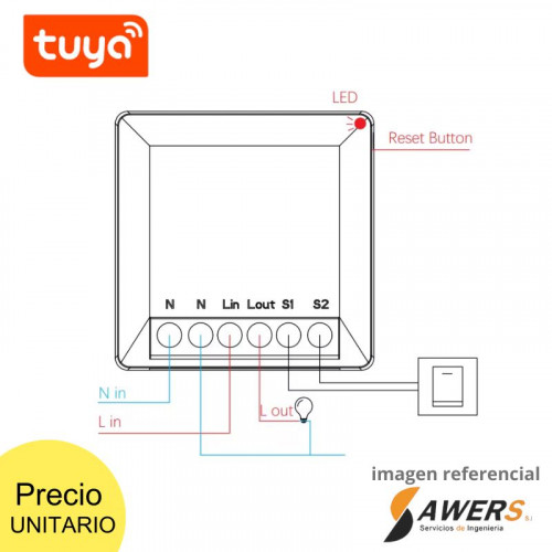 Tuya Smart ZBMini01 interruptor inteligente Zigbee 3.0