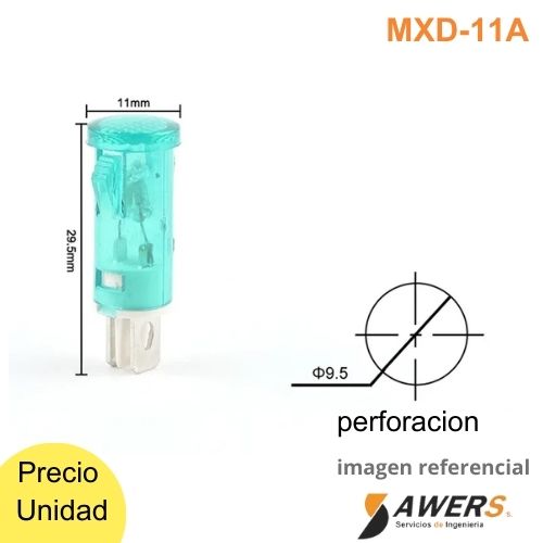 Lampara indicadora LED MDX-11A Luz Piloto