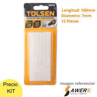 Kit de Barras de Silicona 12Unid 100mm Kit de Barras de Silicona 12Unid 100mm