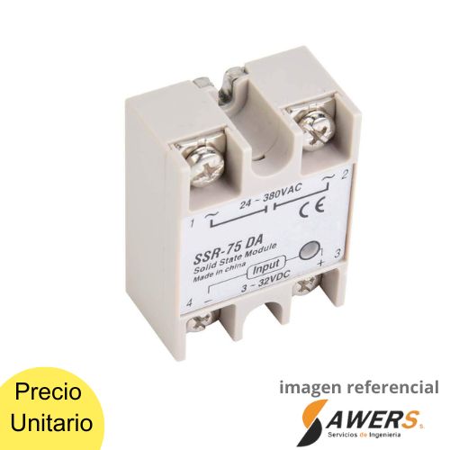 Relay estado solido SSR-75DA 24-380VAC 75A