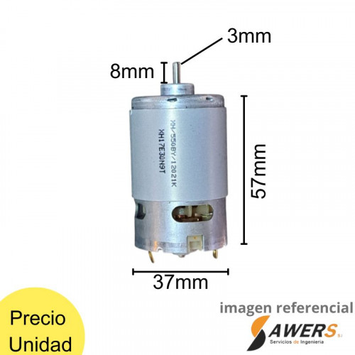 Motor DC 550 12V 11600Rpm Eje3mm
