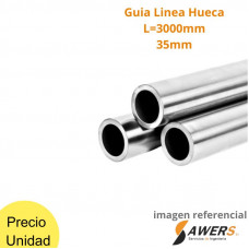 35mm Guia eje Lineal Hueca L=3000mm