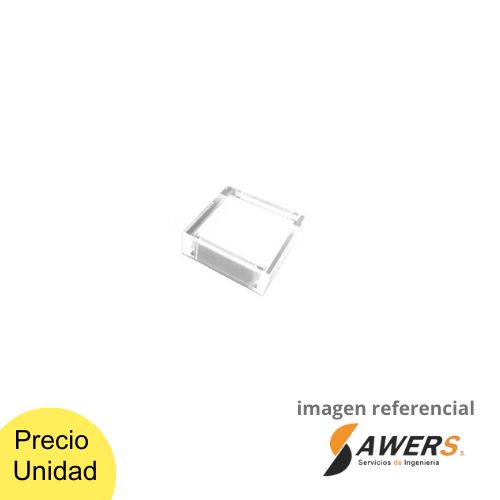 Tapa de interruptor 12x12 mm Cuadradas de Plástico Transparente