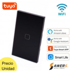 Interruptor Smart Touch WiFi 1CH Negro