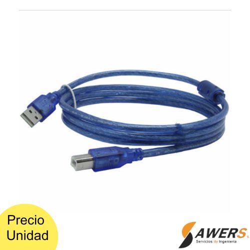 Cable USB tipo B de Impresora 1.5 Metros