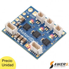Controlador de motor Motoron M3T453 con triple I²C y conectores JST tipo SH (sin conector VIN)