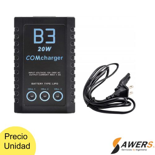 Cargador LIPO 2S/3S B3 220VAC 20W