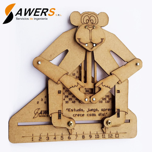 Mono matemático multiplicador - material educativo