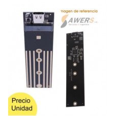 Adaptador para disco duro NGFF M.2 SATA SSD a USB 3.1 Tipo C