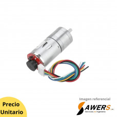 Motorreductor JGA25-370 12V 620RPM con encoder