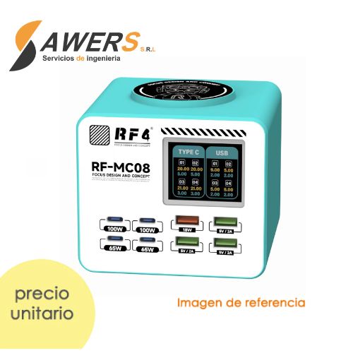Cargador Smart Multipuertos RF-MC08 150W