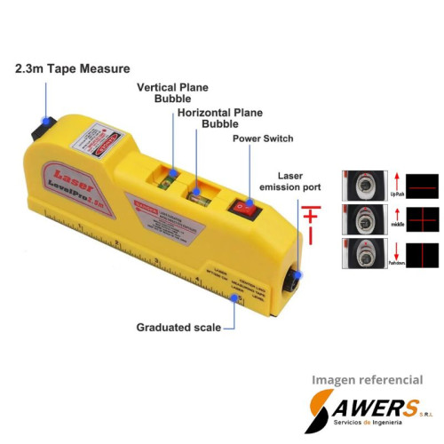 Medidor de Nivel Laser con Flexometro