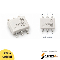 MOC3021 Optoacoplador Salida Triac 400V SMD